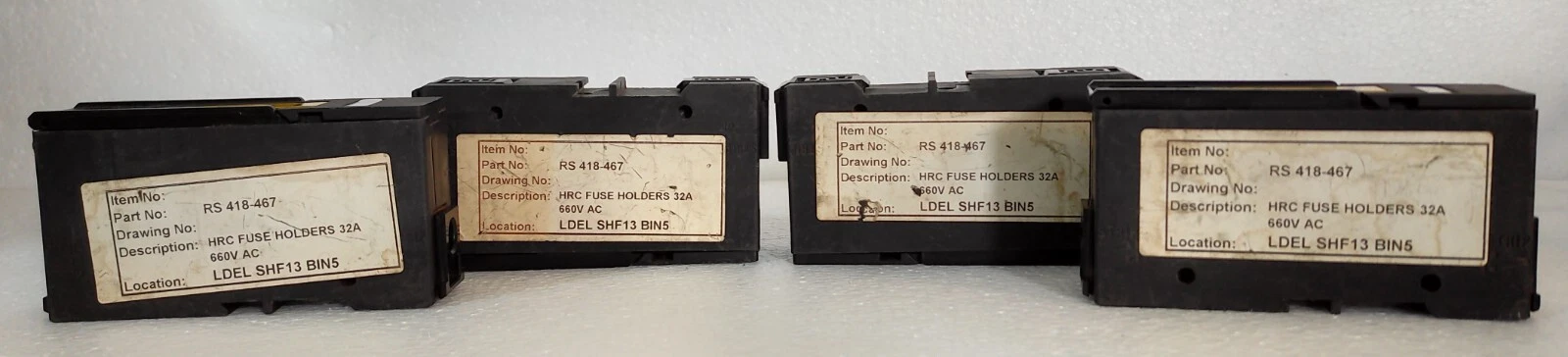 Bussmann CM32F Camaster Fuse Holders 32A 660V.Ac Lot of 04 Pcs